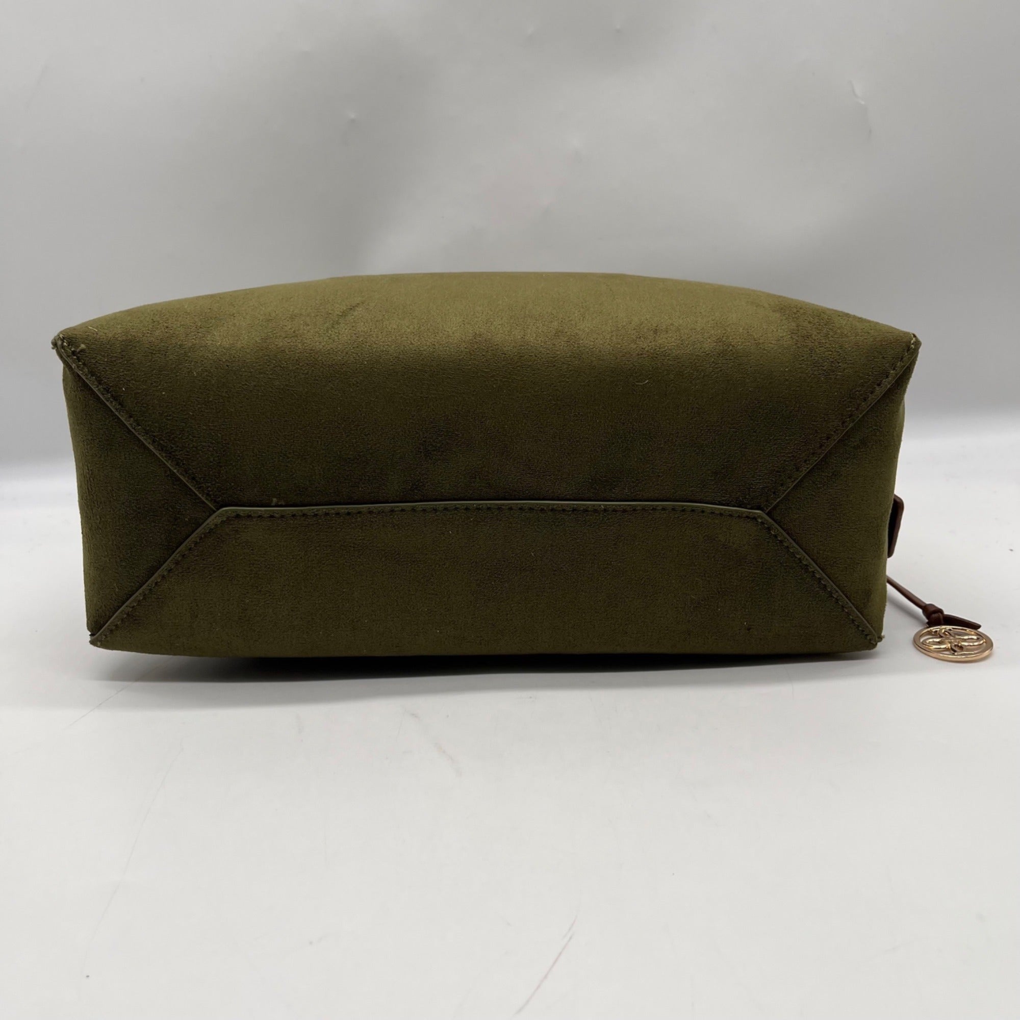 Grossi Green Suede Hobo Crossbody Bag