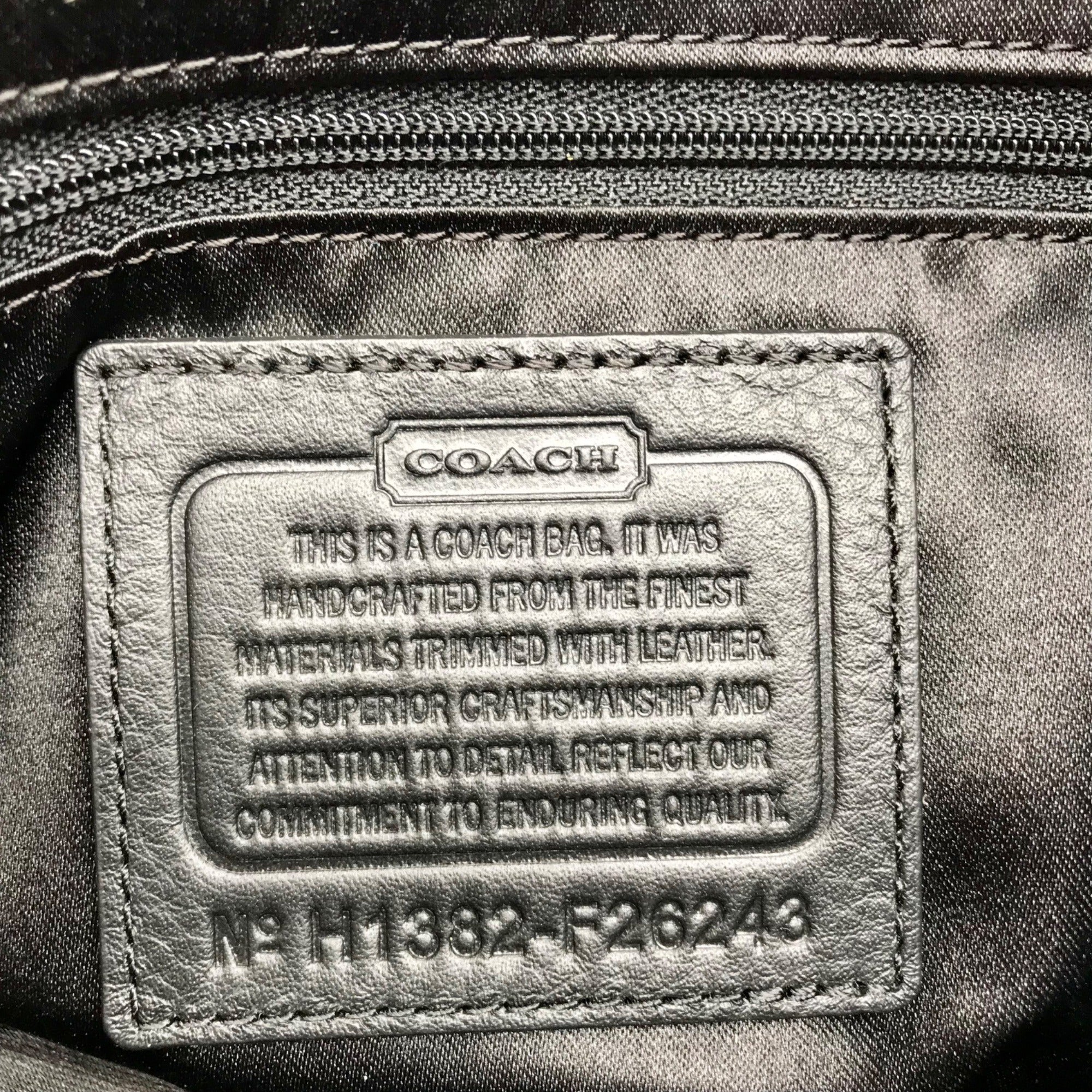 Coach Black Canvas Signature Campbell Convertible Satchel Bag F26243