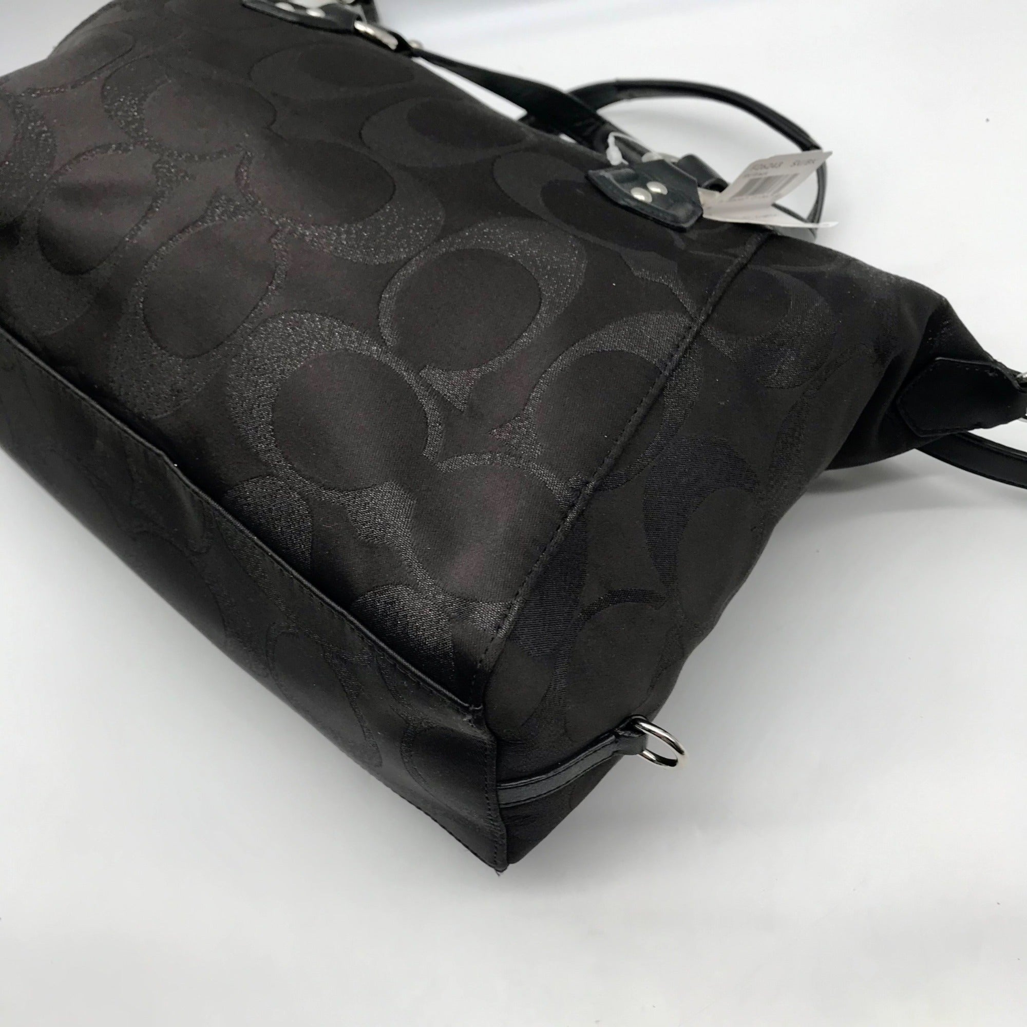 Coach Black Canvas Signature Campbell Convertible Satchel Bag F26243