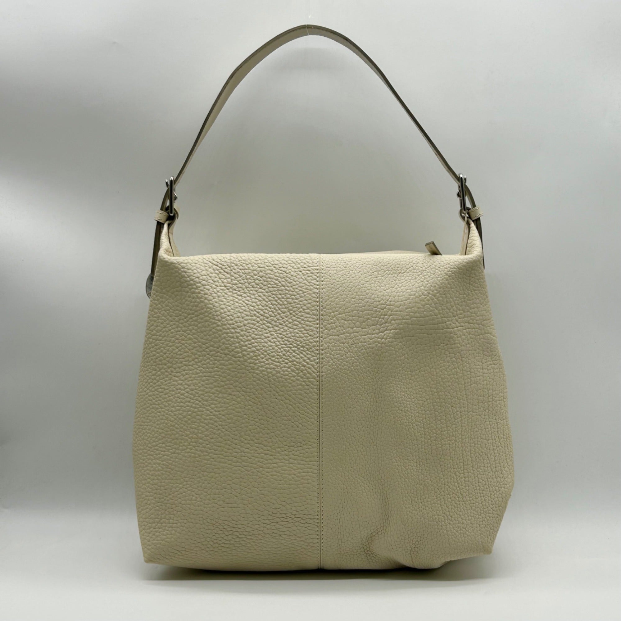 Dooney &amp; Bourke Beige Pebbled Leather Hobo Bag