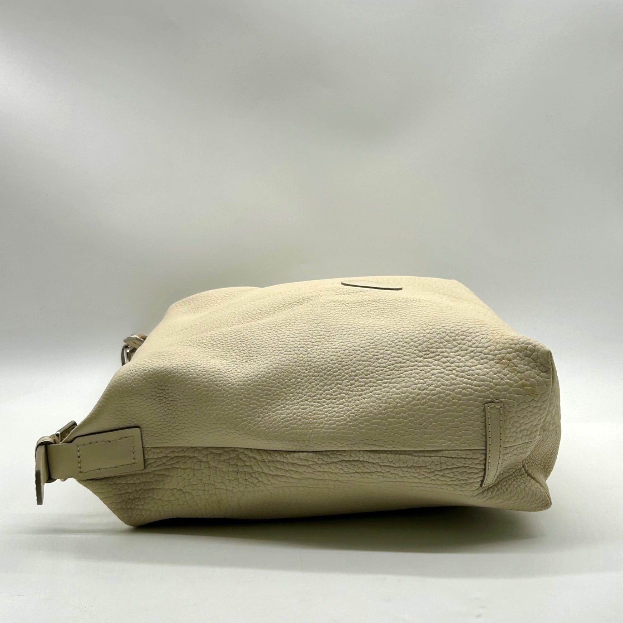Dooney &amp; Bourke Beige Pebbled Leather Hobo Bag