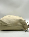 Dooney & Bourke Beige Pebbled Leather Hobo Bag