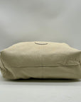 Dooney & Bourke Beige Pebbled Leather Hobo Bag