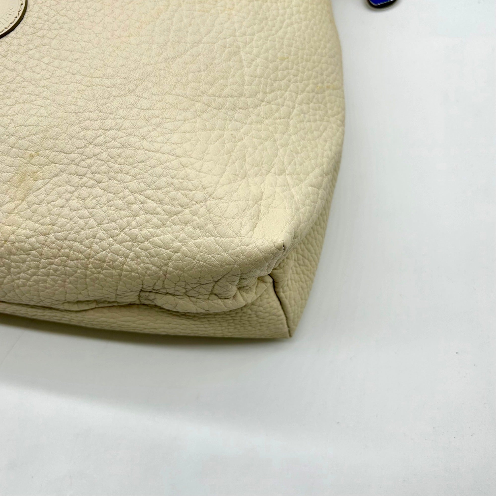 Dooney &amp; Bourke Beige Pebbled Leather Hobo Bag
