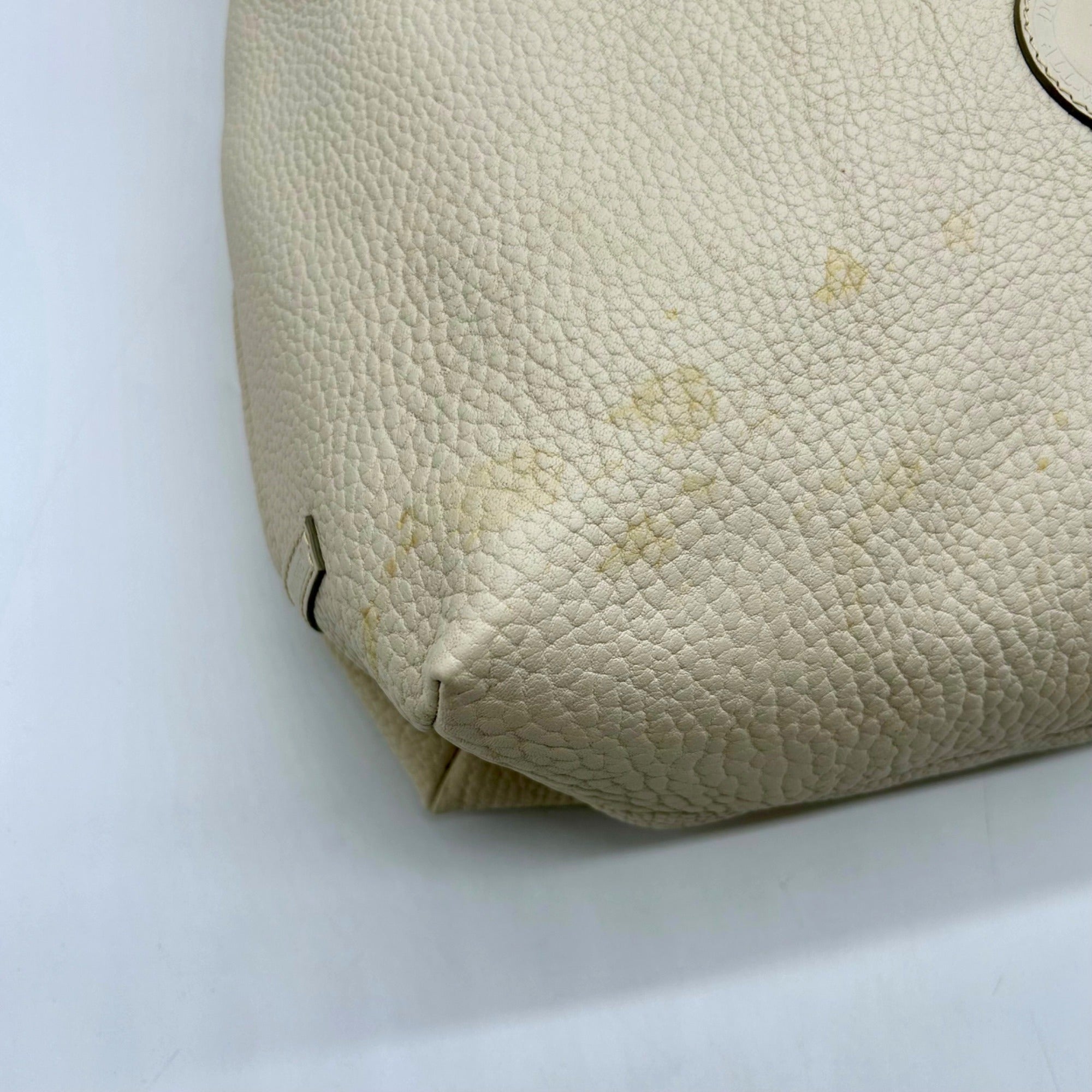 Dooney &amp; Bourke Beige Pebbled Leather Hobo Bag