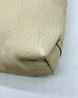 Dooney & Bourke Beige Pebbled Leather Hobo Bag
