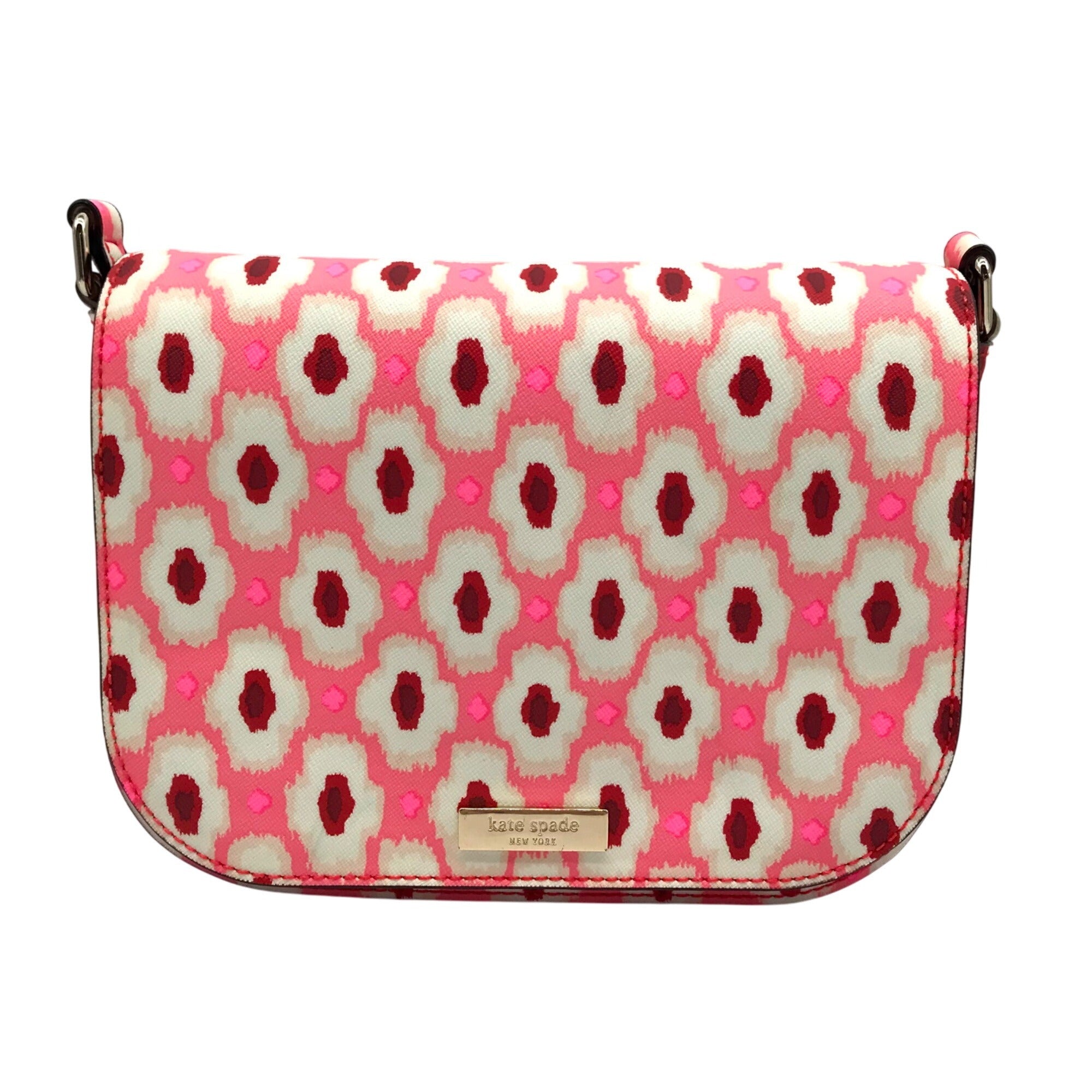 Kate Spade Pink Laurel Way Ikat Posey Foldover Crossbody bag