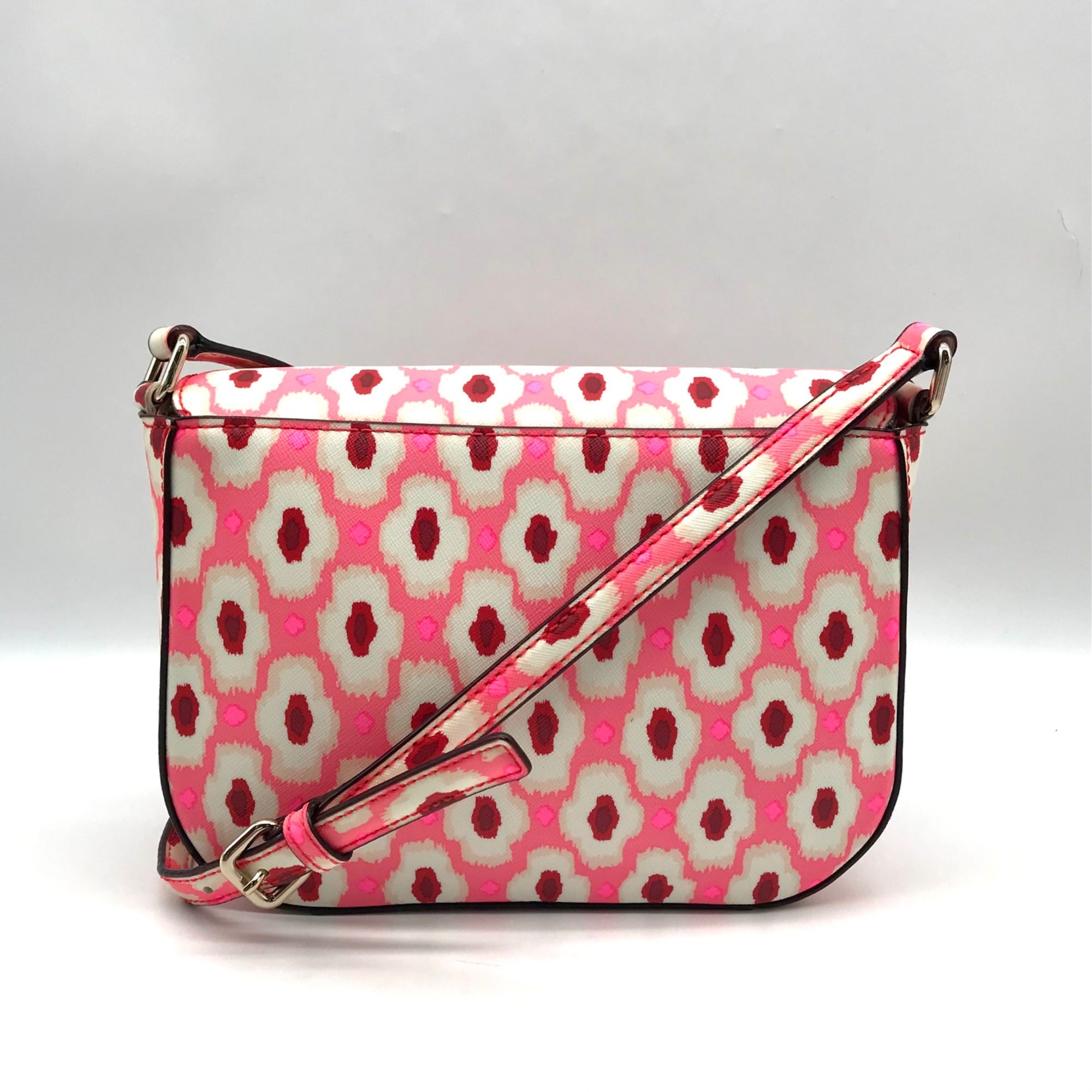 Kate Spade Pink Laurel Way Ikat Posey Foldover Crossbody bag