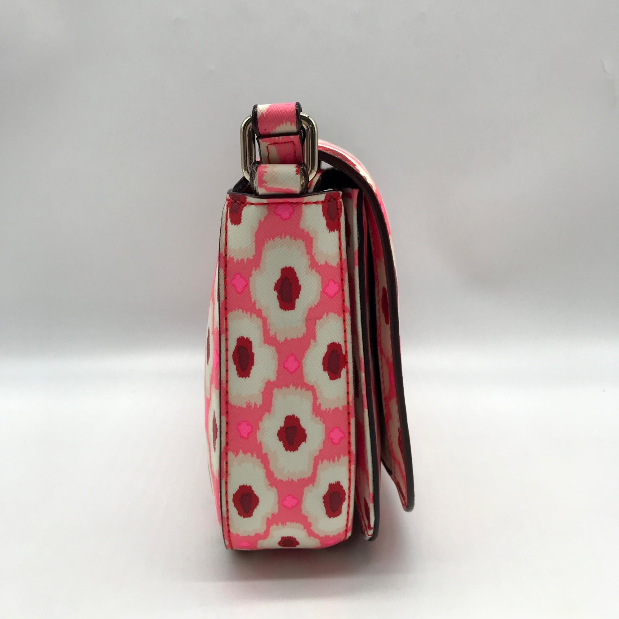 Kate Spade Pink Laurel Way Ikat Posey Foldover Crossbody bag