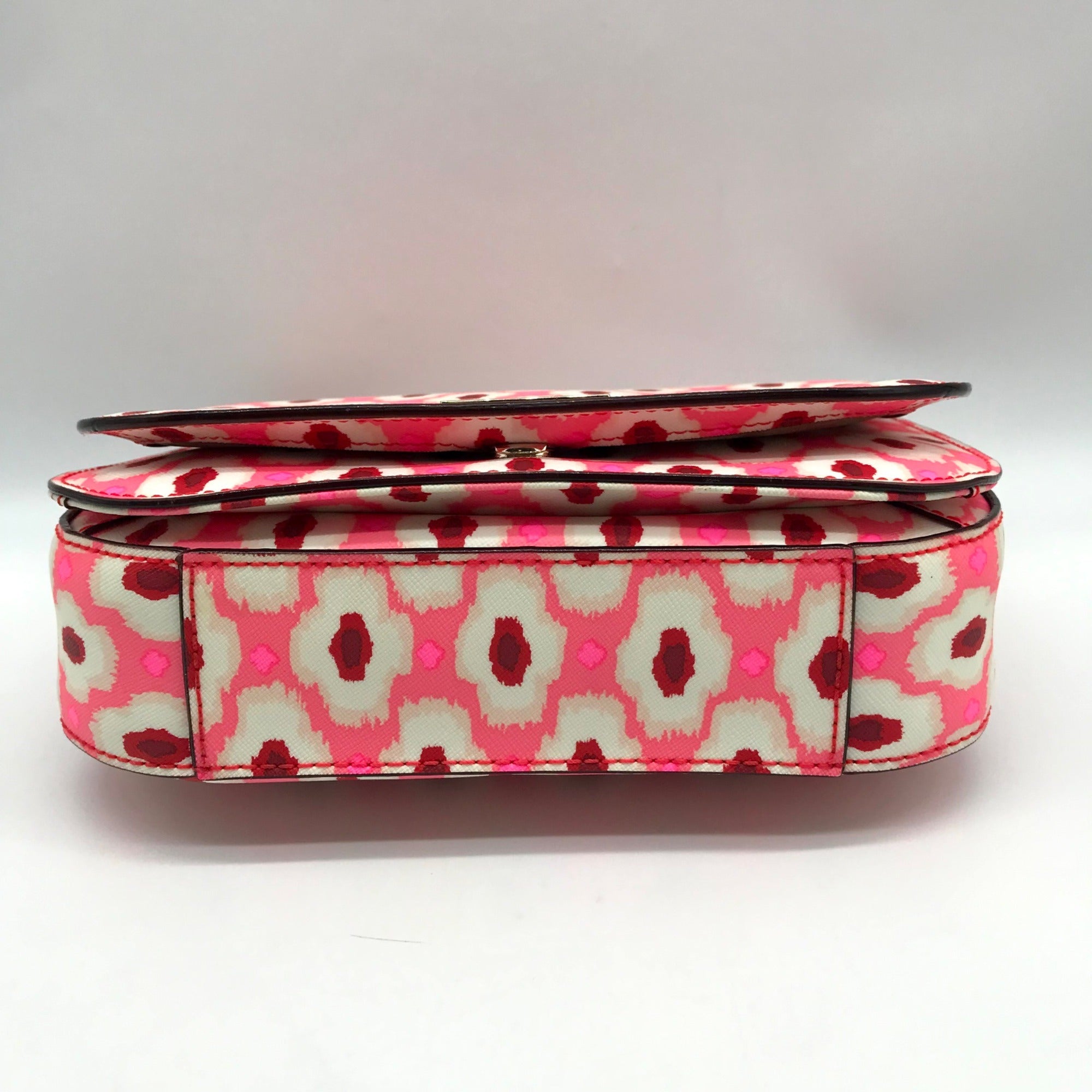 Kate Spade Pink Laurel Way Ikat Posey Foldover Crossbody bag
