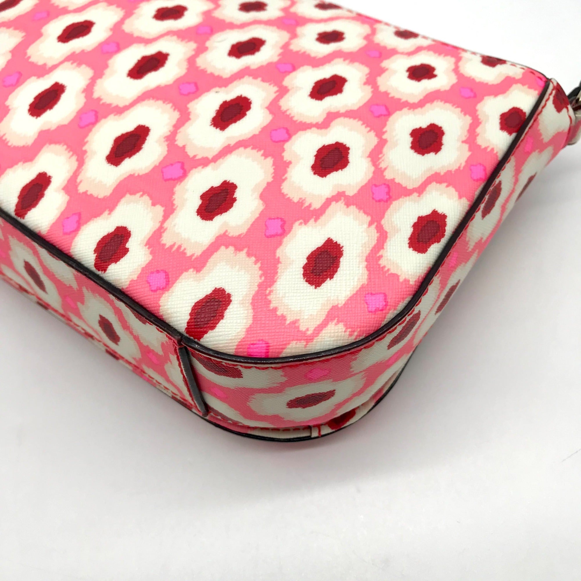 Kate Spade Pink Laurel Way Ikat Posey Foldover Crossbody bag