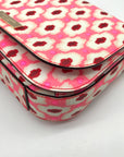 Kate Spade Pink Laurel Way Ikat Posey Foldover Crossbody bag