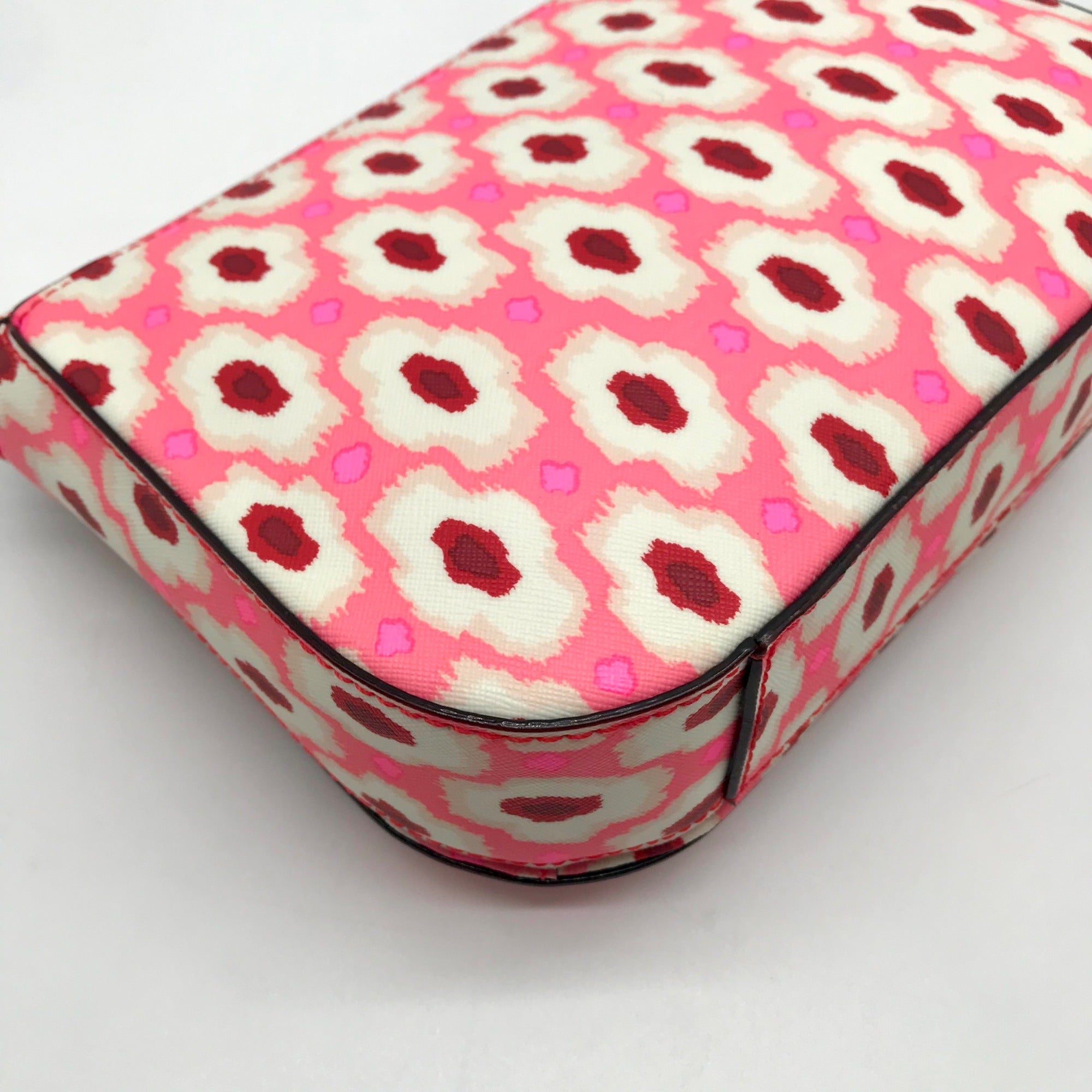 Kate Spade Pink Laurel Way Ikat Posey Foldover Crossbody bag