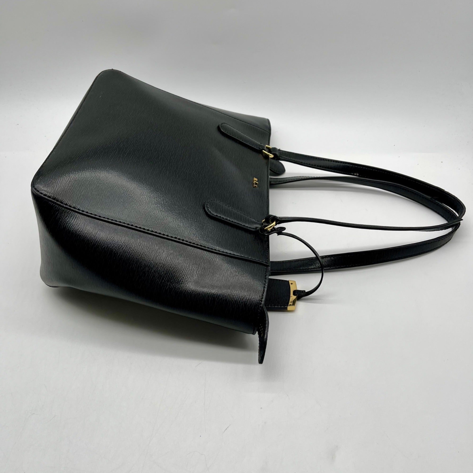 Ralph Lauren Black Leather Satchel Bag