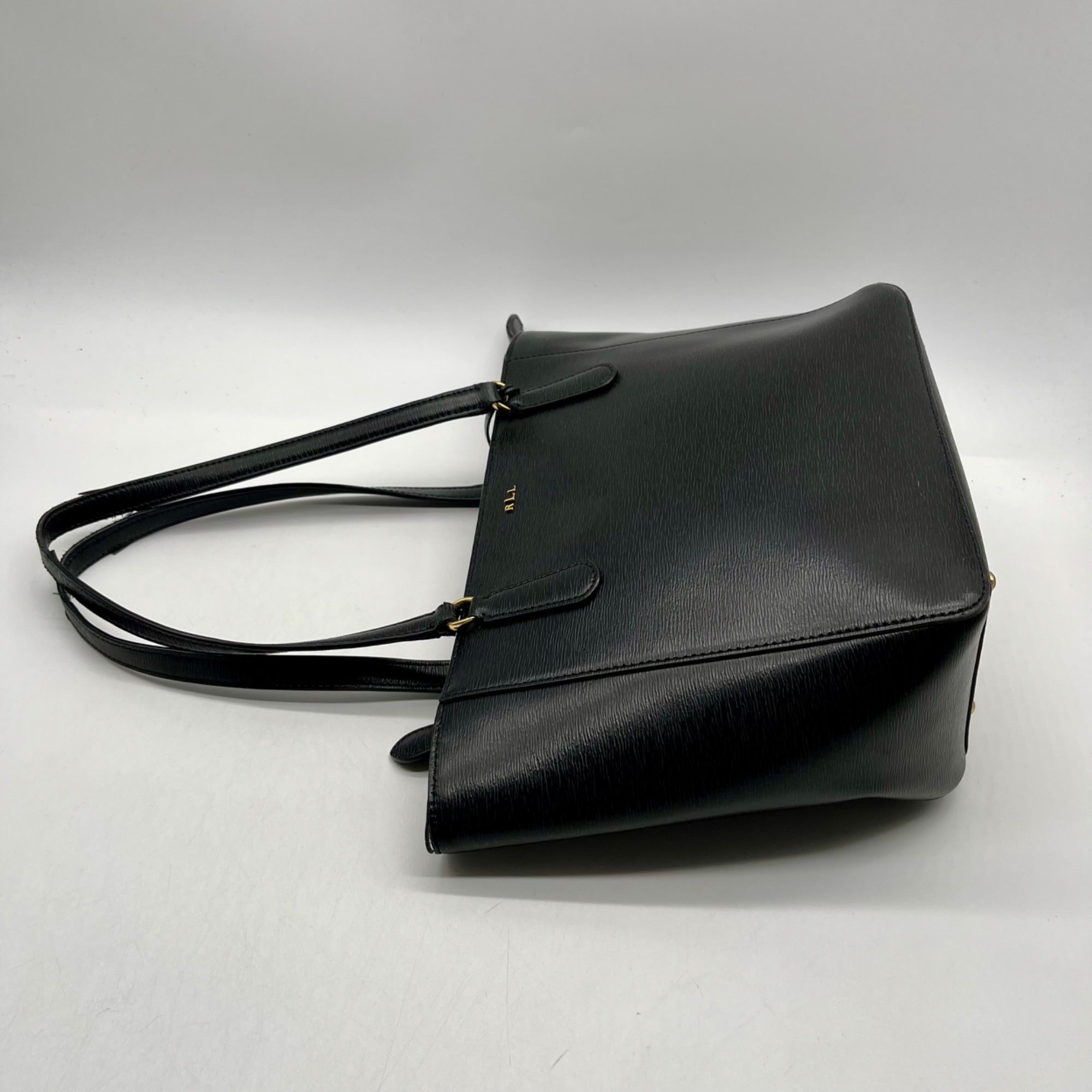 Ralph Lauren Black Leather Satchel Bag