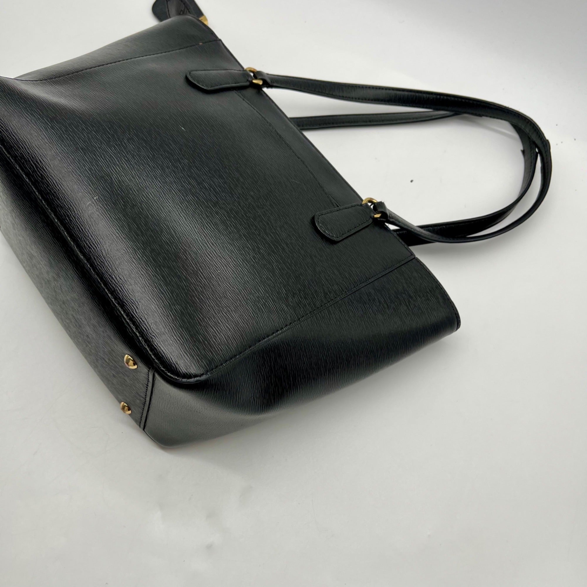 Ralph Lauren Black Leather Satchel Bag