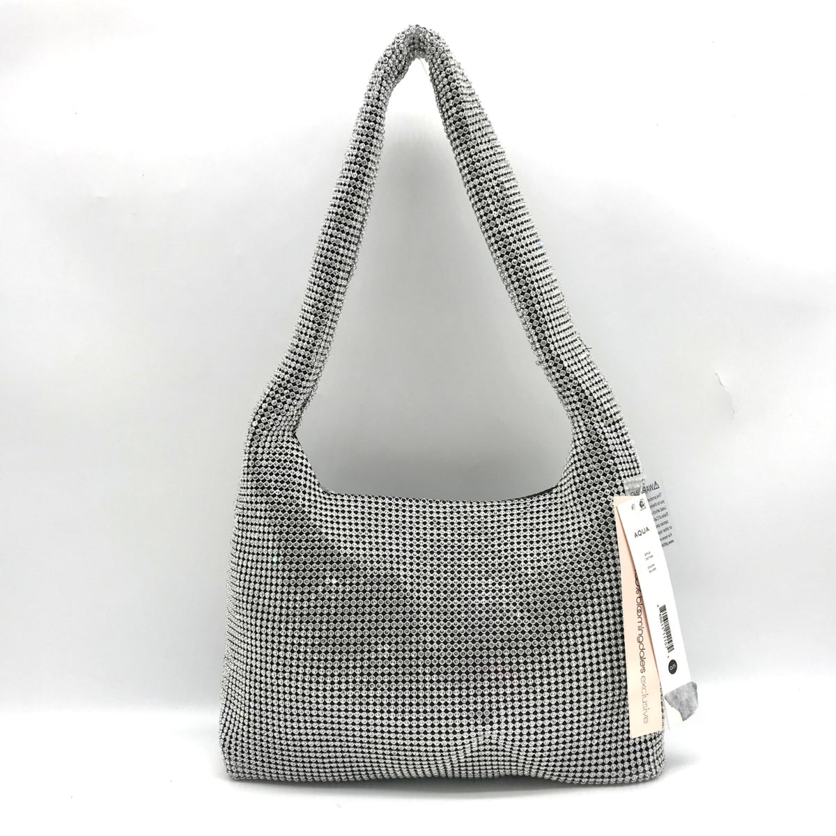 Aqua Maeve Reilly Silver Crystal Shoulder Bag