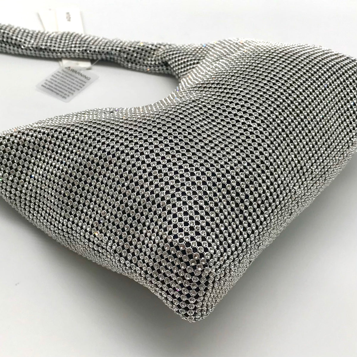 Aqua Maeve Reilly Silver Crystal Shoulder Bag