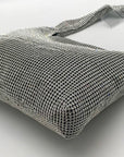 Aqua Maeve Reilly Silver Crystal Shoulder Bag