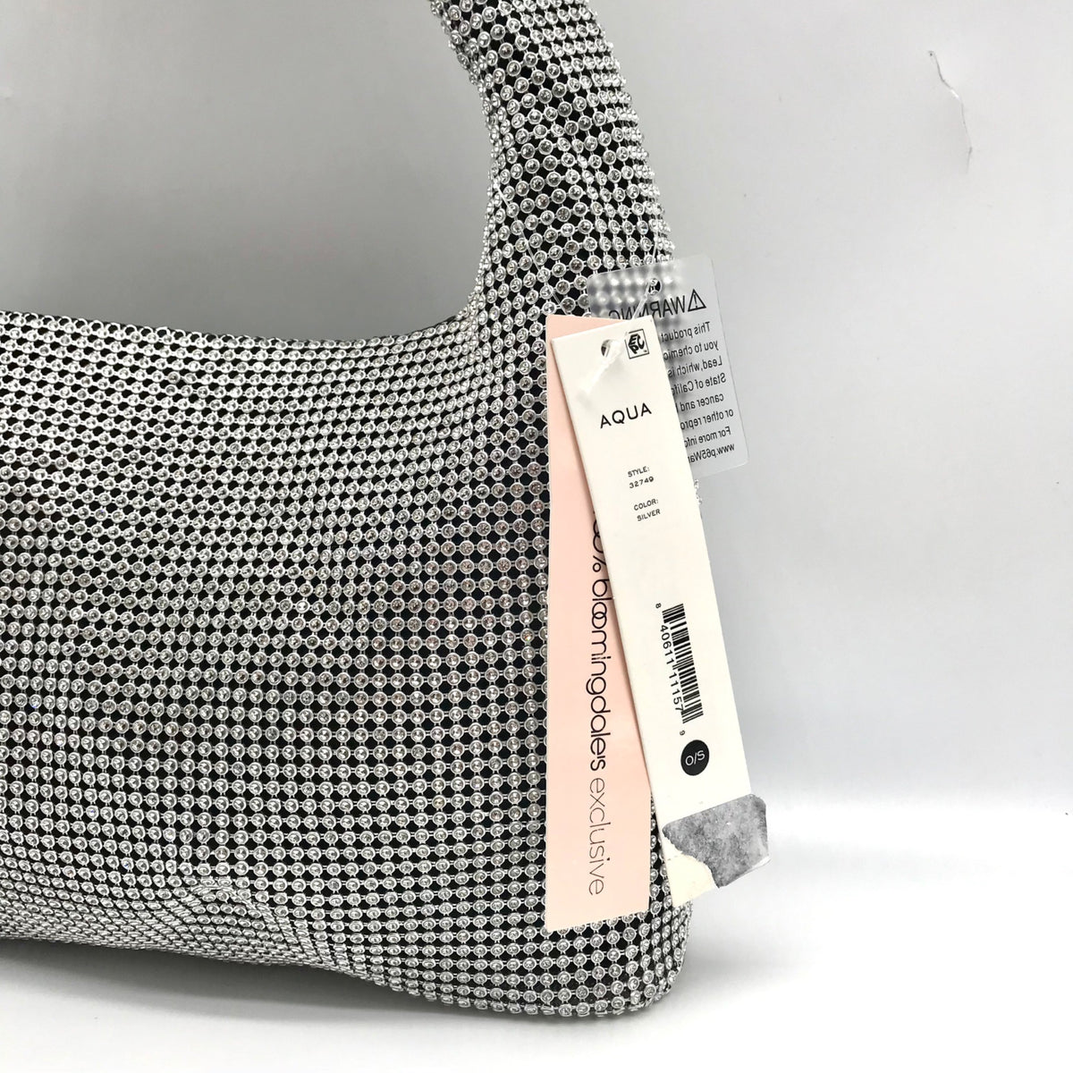 Aqua Maeve Reilly Silver Crystal Shoulder Bag