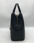 Michael Kors Black Saffiano Leather Middle Zip Savannah Convertible Tote
