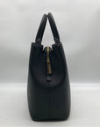 Michael Kors Black Saffiano Leather Middle Zip Savannah Convertible Tote