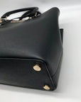 Michael Kors Black Saffiano Leather Middle Zip Savannah Convertible Tote
