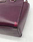 Kate Spade Plum Boarskin Leather Grove Street Lana Convertible Satchel