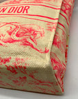 Christian Dior Pink Raffia Dioriviera Beach Tote Bag