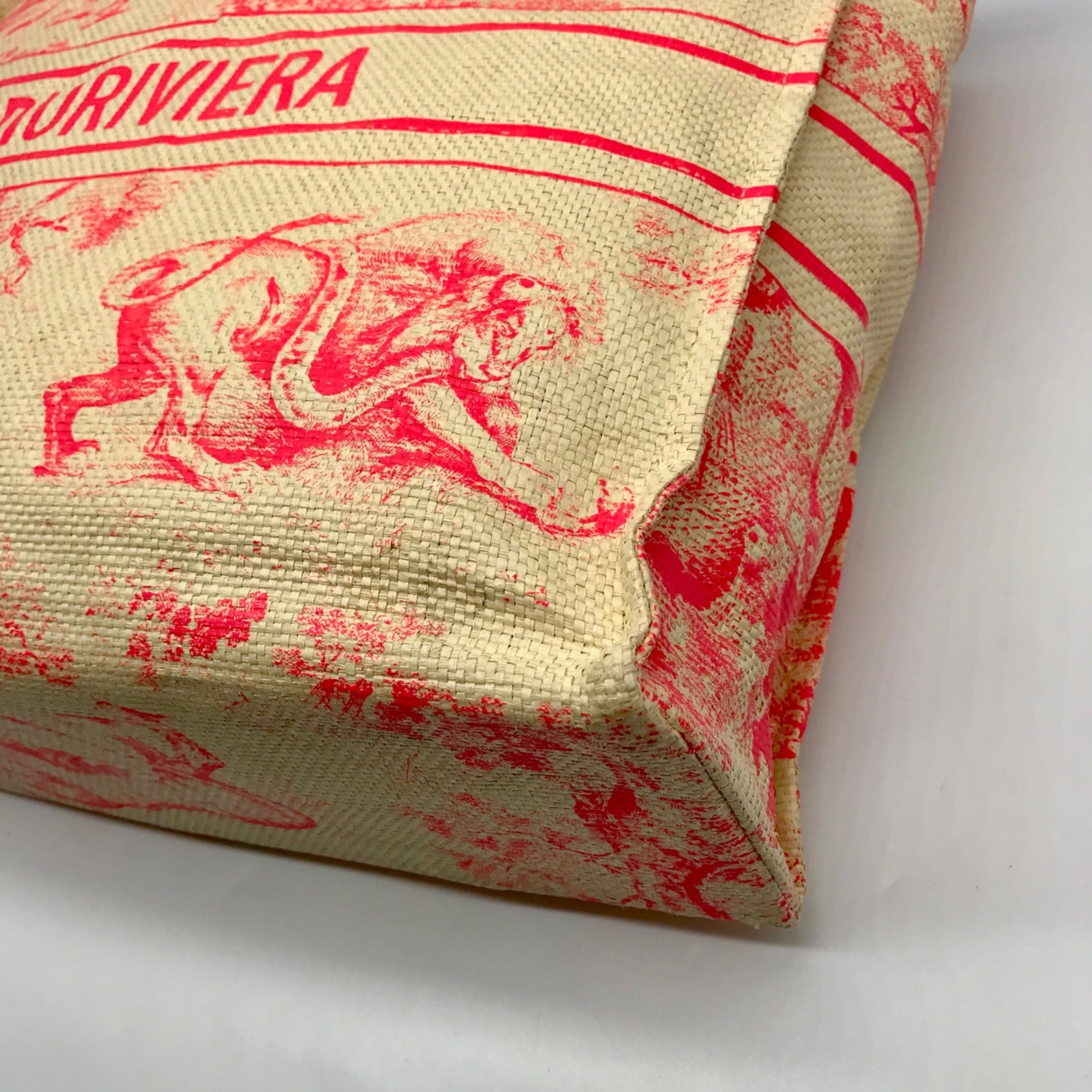 Christian Dior Pink Raffia Dioriviera Beach Tote Bag