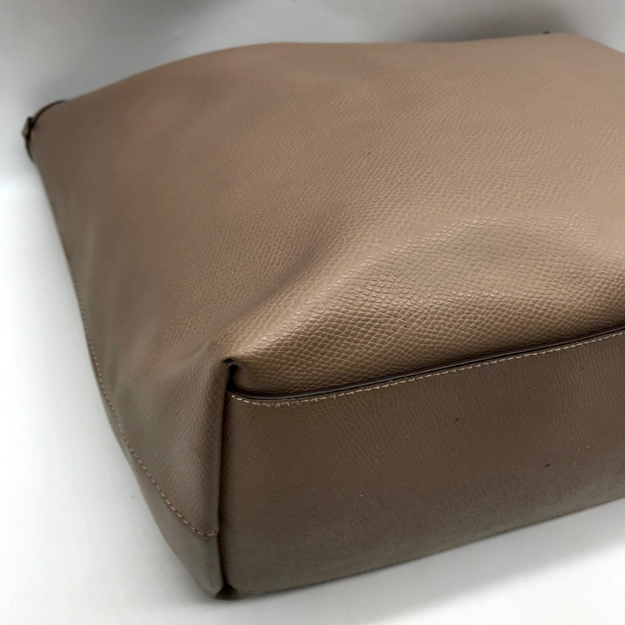 Coach Taupe Pebbled Leather City Tote Bag