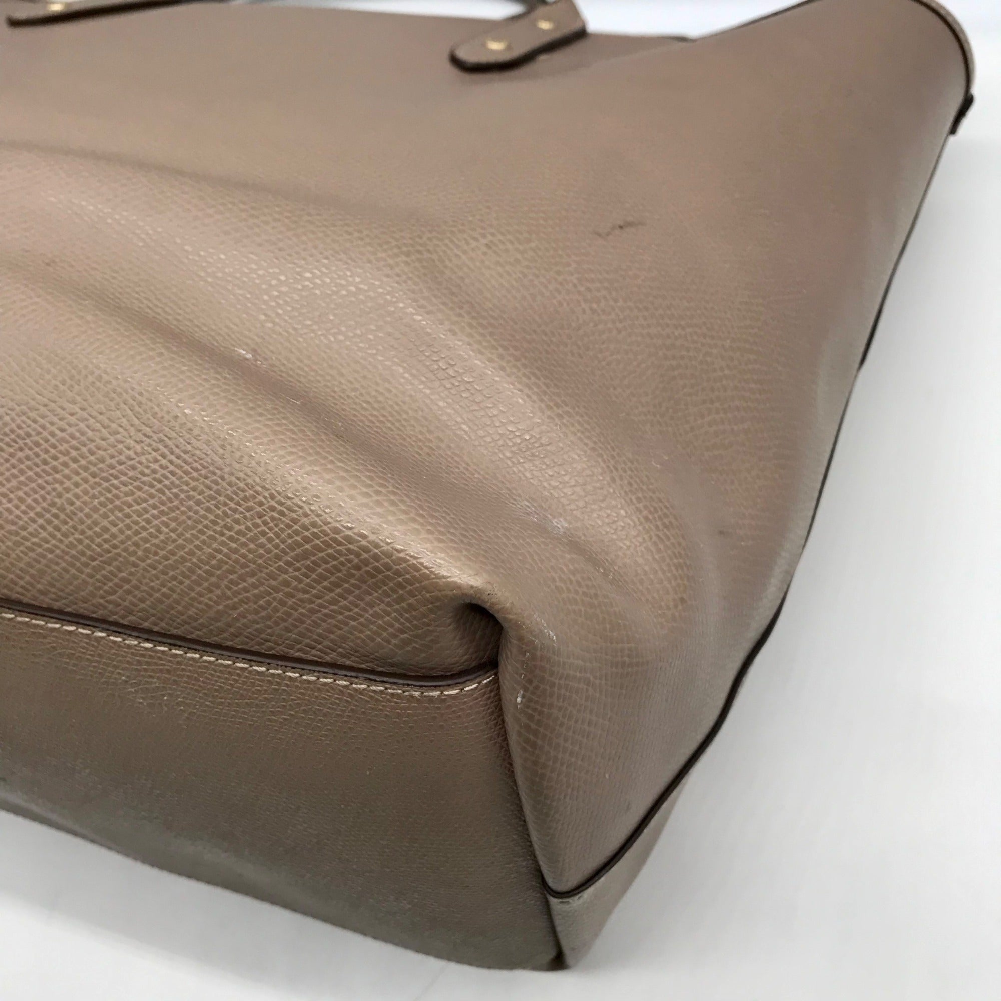Coach Taupe Pebbled Leather City Tote Bag