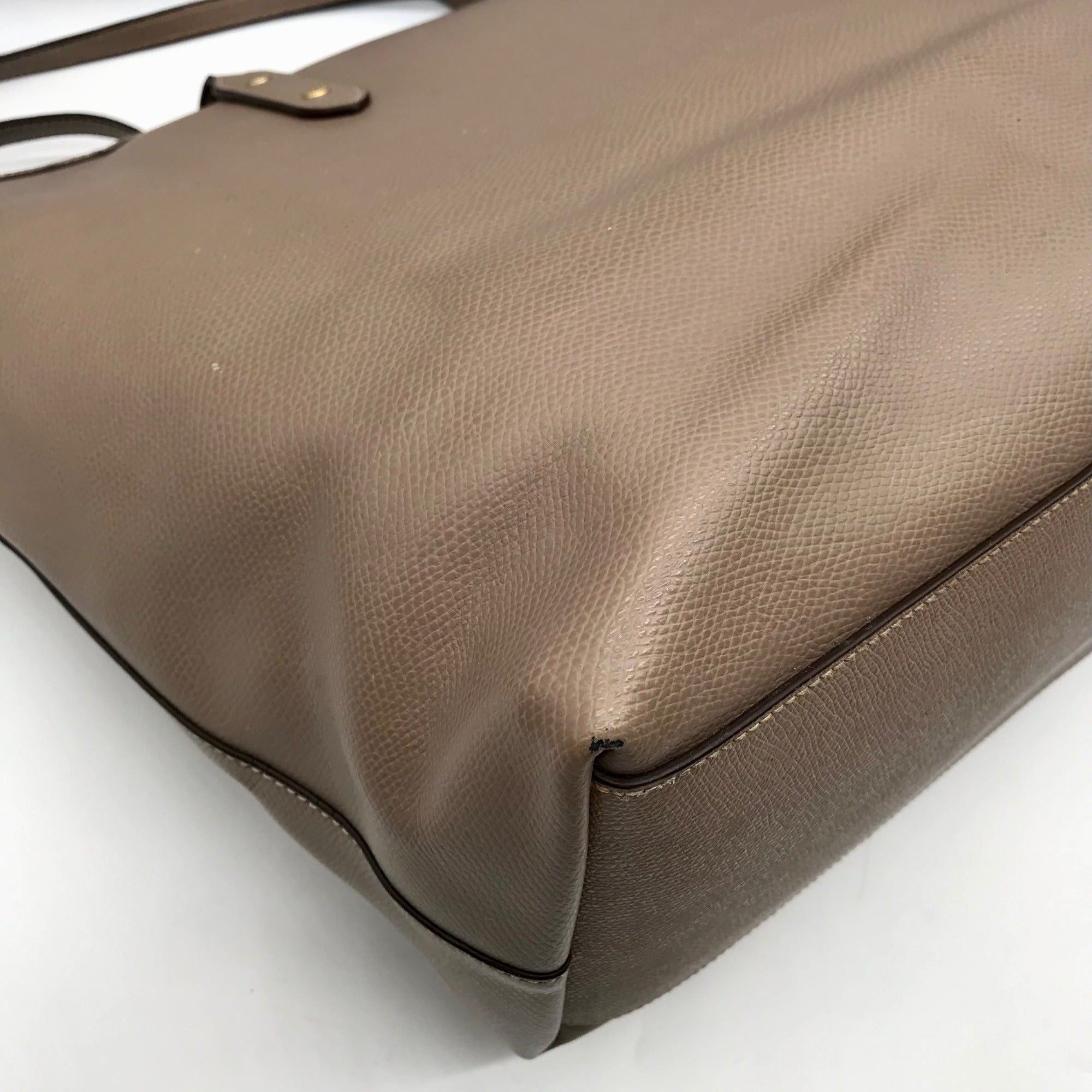 Coach Taupe Pebbled Leather City Tote Bag