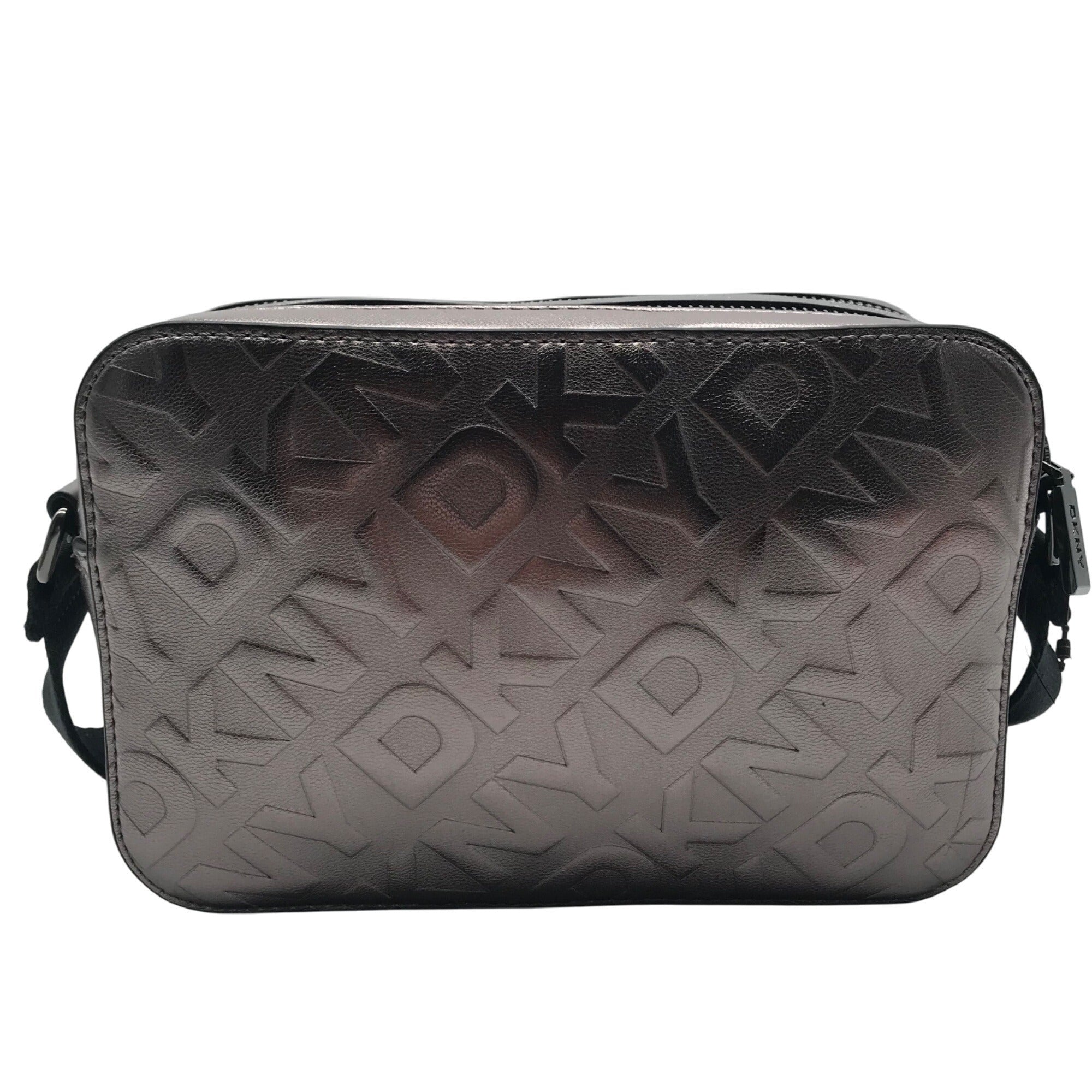 DKNY Metallic Silver Small Ashlyn Crossbody Camera Bag