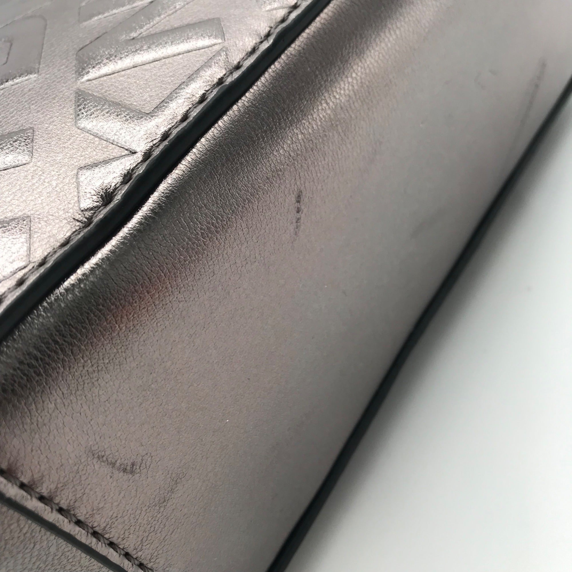 DKNY Metallic Silver Small Ashlyn Crossbody Camera Bag