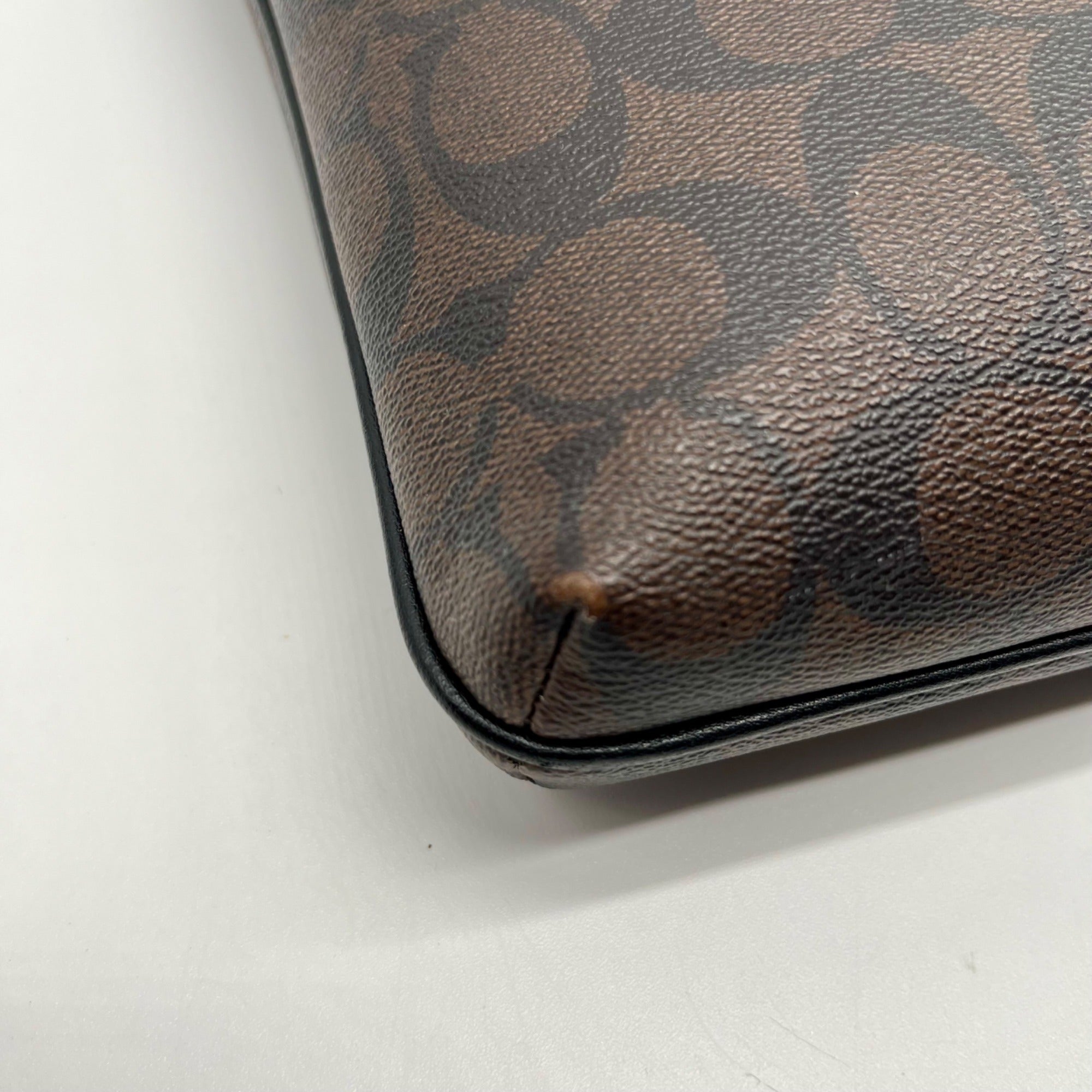 Coach Brown Signature Canvas Rowan File Bag C1554