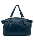 Coach Midnight Metallic Blue Leather Poppy Rocker Satchel 16483