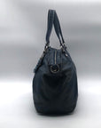 Coach Midnight Metallic Blue Leather Poppy Rocker Satchel 16483