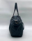 Coach Midnight Metallic Blue Leather Poppy Rocker Satchel 16483