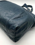 Coach Midnight Metallic Blue Leather Poppy Rocker Satchel 16483