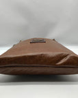 Unbranded Brown Faux Leather Bohemian Style Handmade Crossbody Bag