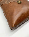 Unbranded Brown Faux Leather Bohemian Style Handmade Crossbody Bag