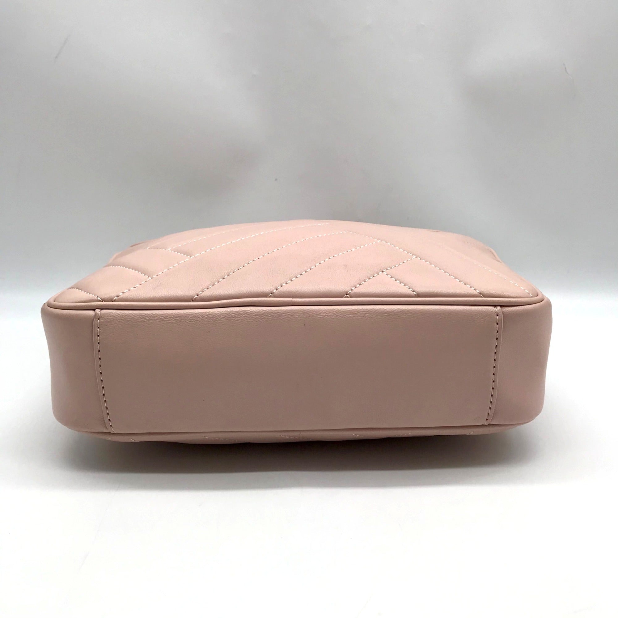 Tory Burch Blush Pink Leather Alexa Stitch Camera Crossbody Bag
