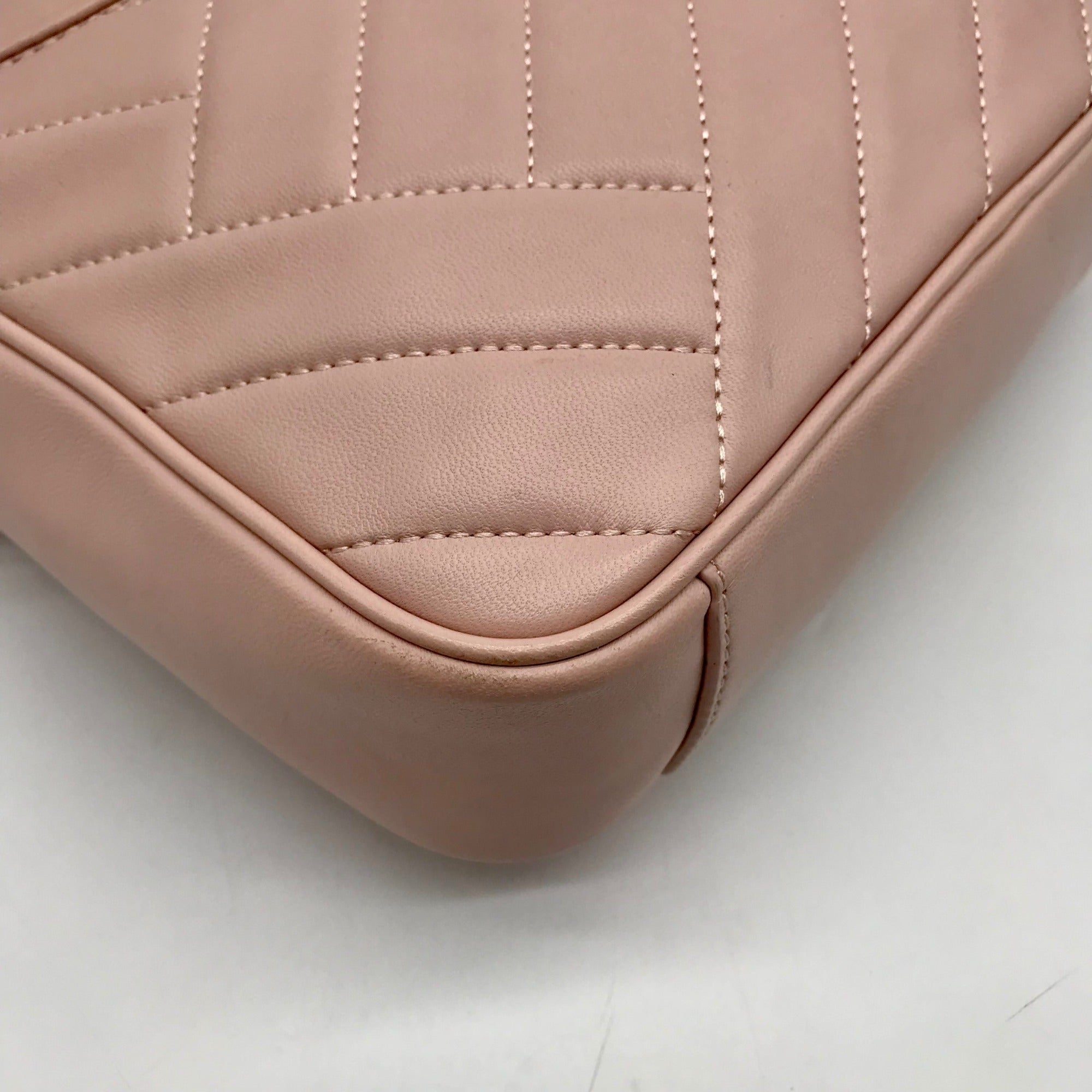 Tory Burch Blush Pink Leather Alexa Stitch Camera Crossbody Bag