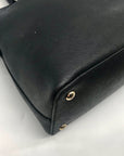 Michael Kors Cindy Black Saffiano Leather Dome Satchel Crossbody