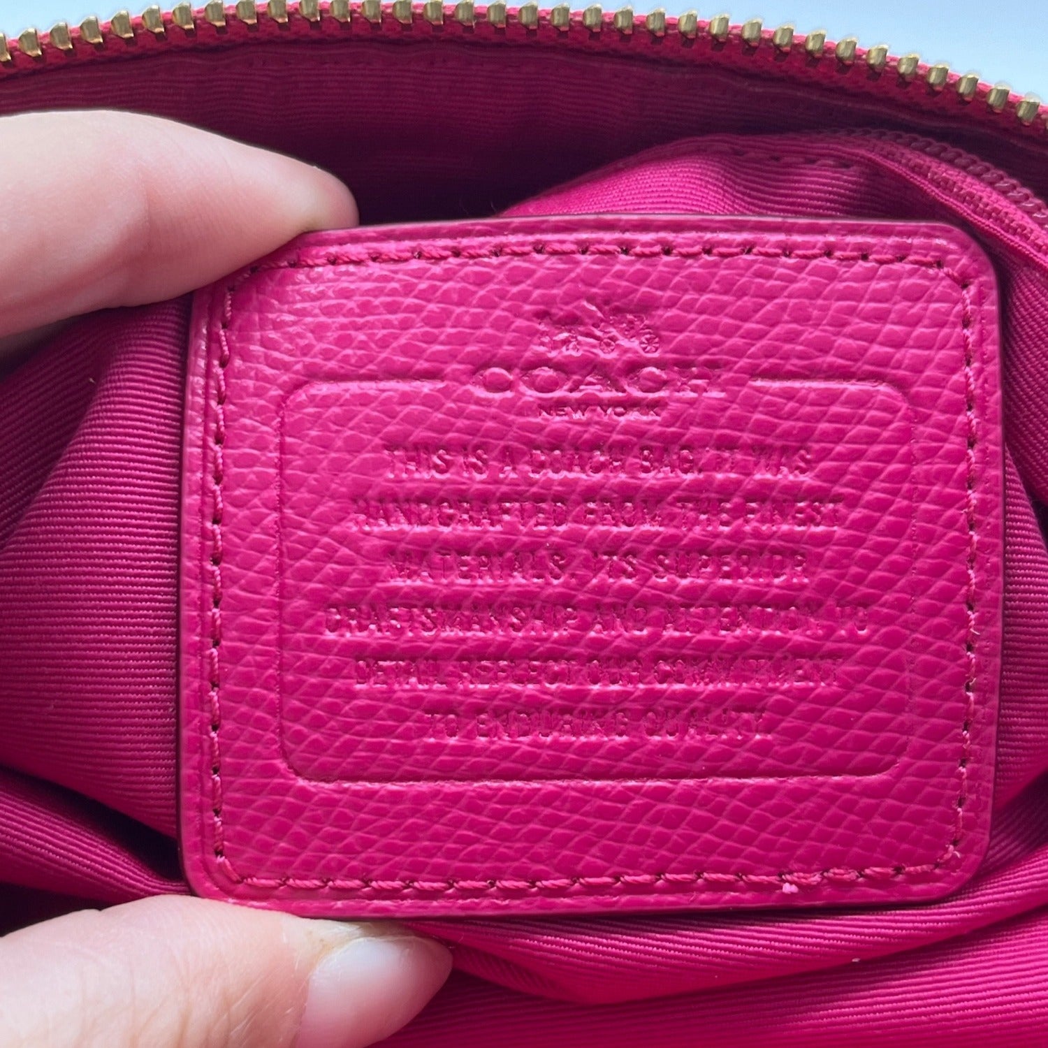 Coach Pink Pebbled Leather Christie Carryall Convertible Tote