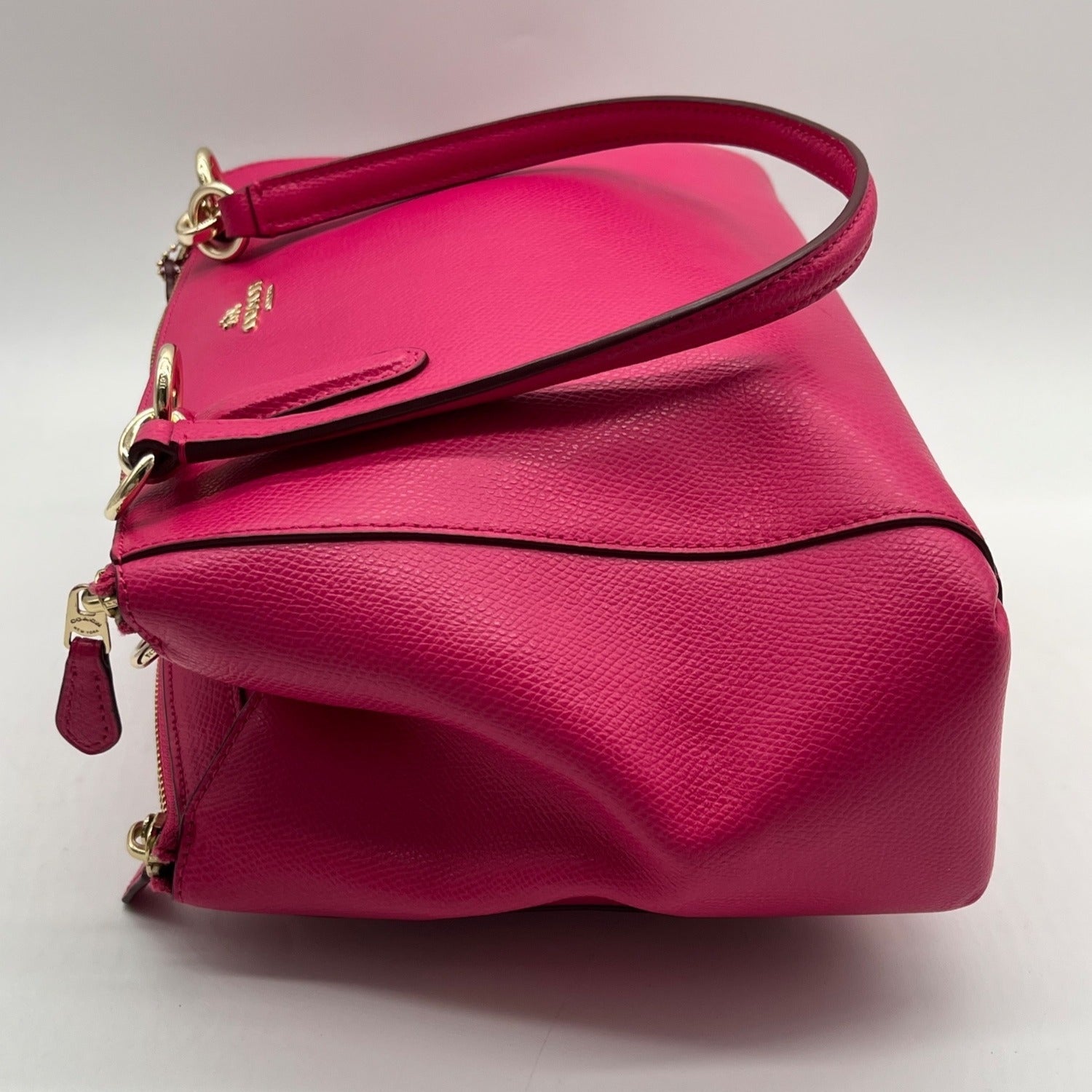 Coach Pink Pebbled Leather Christie Carryall Convertible Tote