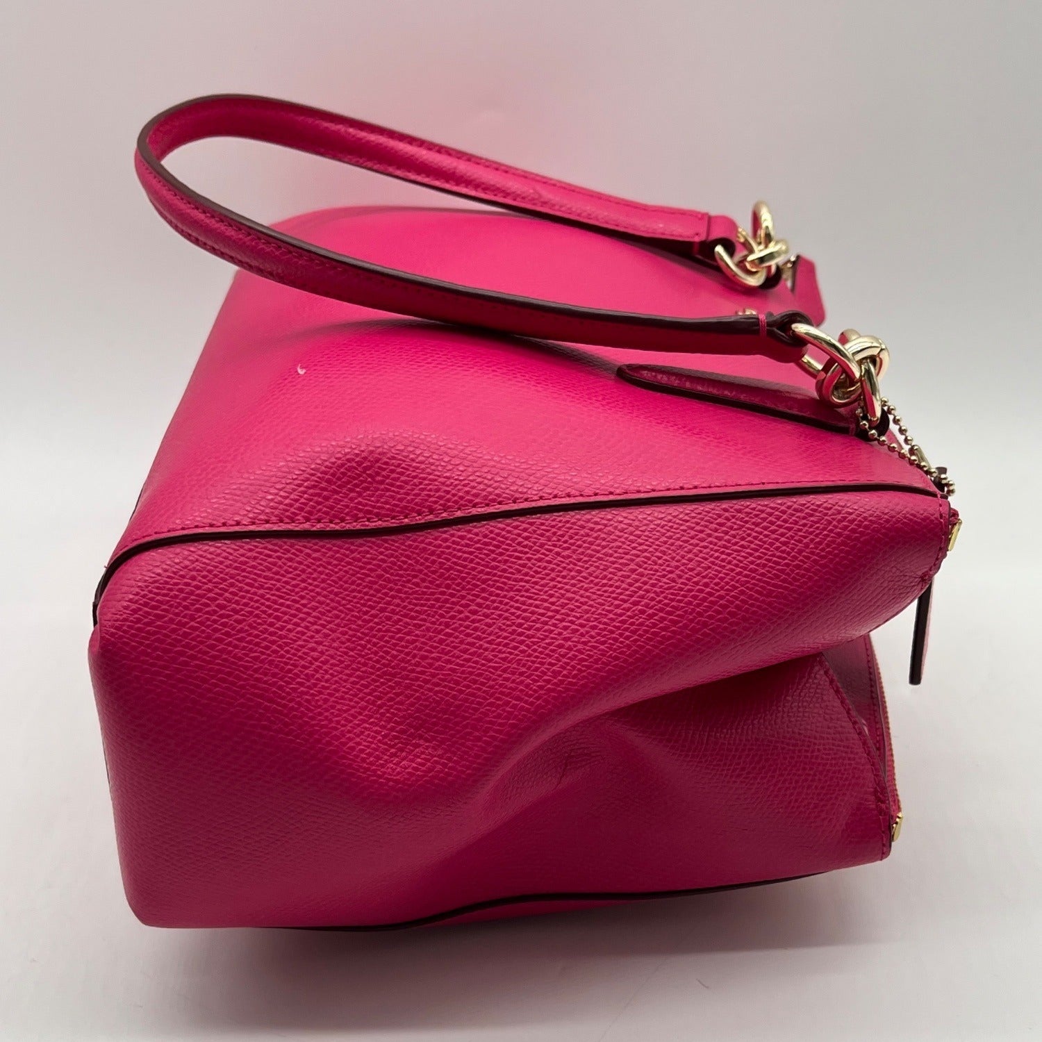 Coach Pink Pebbled Leather Christie Carryall Convertible Tote