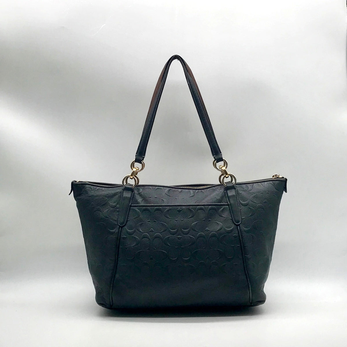 Coach Black Embossed Leather Ava Tote Bag F28558