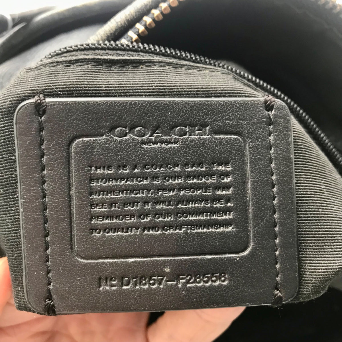 Coach Black Embossed Leather Ava Tote Bag F28558